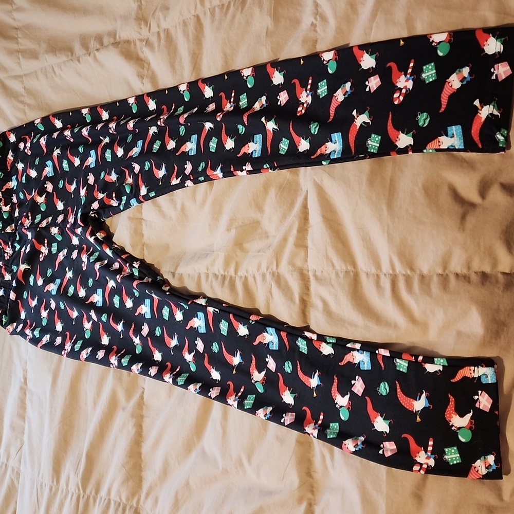 H&M Black Pajama Pants with Festive Print